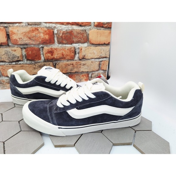 Vans Knu Skool Pig Suede classic chunky skateboard sneakers sz 12 Grey White
